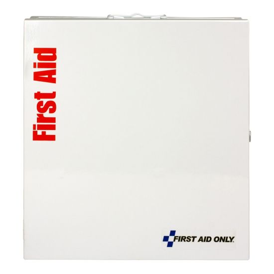 Picture of First Aid Only Smart Compliance 50-Person Food Service First Aid Cabinet Without Medications, 14-1/4inH x 13-3/4inW x 13-3/4inD, White