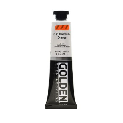 Picture of Golden OPEN Acrylic Paint, 2 Oz Tube, Cadmium Orange (CP)