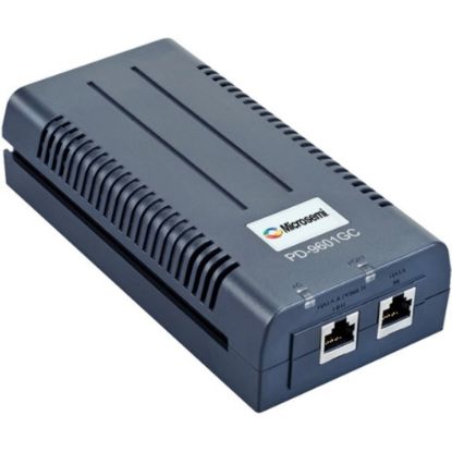 Picture of Microsemi 1 port, 90W, IEEE 802.3bt-compliant indoor port PoE midspan - 90-95 W PoE Midspan, Indoor, 1 Gbps Data Rate, AC Input Power, 1 Year Warranty