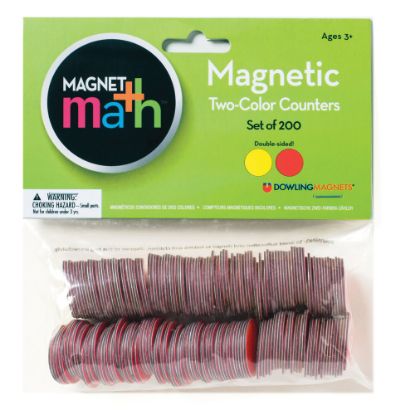 Picture of Dowling Magnets Magnetic 2-Color Counters, 1in, Red/Yellow, Pack Of 200 Counters