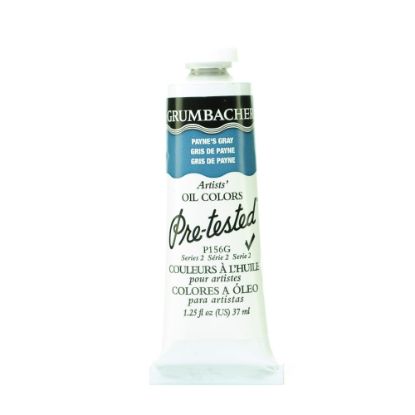 Picture of Grumbacher P156 Pre-Tested Artists Oil Colors, 1.25 Oz, Paynes Gray, Pack Of 2