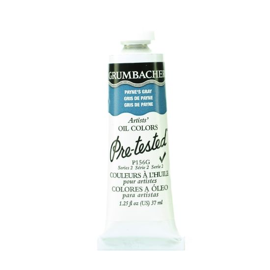 Picture of Grumbacher P156 Pre-Tested Artists Oil Colors, 1.25 Oz, Paynes Gray, Pack Of 2