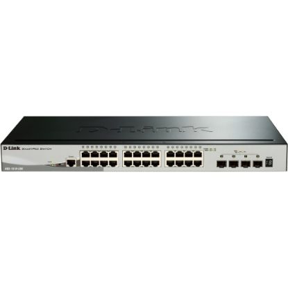 Picture of D-Link DGS-1510-28XMP Ethernet Switch - 24 Ports - Manageable - Gigabit Ethernet, 10 Gigabit Ethernet - 10/100/1000Base-T, 10GBase-X - 3 Layer Supported - Twisted Pair, Optical Fiber - PoE Ports - 1U High - Rack-mountable