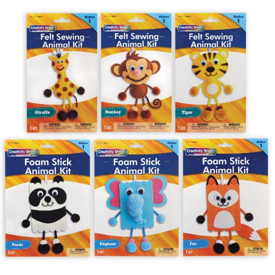 Picture of Creativity Street Felt & Foam Animal Craft Kits, Pack Of 6 Kits