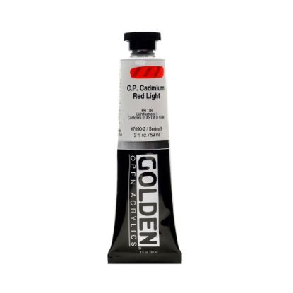 Picture of Golden OPEN Acrylic Paint, 2 Oz Tube, Cadmium Red Light (CP)