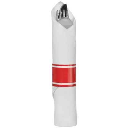 Picture of Amscan Premium Rolled Cutlery, Apple Red, 10 Rolls Per Pack, Case Of 2 Packs