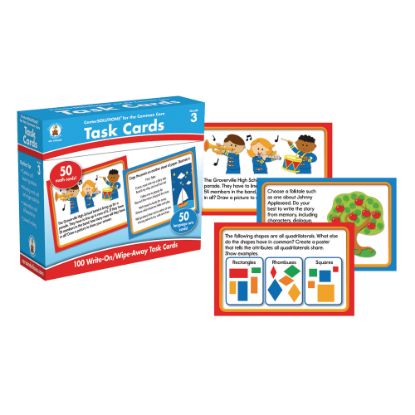 Picture of Carson-Dellosa CenterSOLUTIONS Task Cards, Grade 3, Box Of 100 Cards