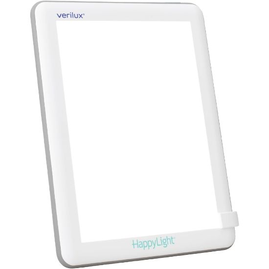 Picture of Verilux HappyLight Lucent LED UV-Free Therapy Lamp, 8-5/8inH x 6-5/8inW x 13/16inD, White