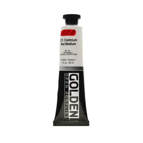 Picture of Golden OPEN Acrylic Paint, 2 Oz Tube, Cadmium Red Medium (CP)