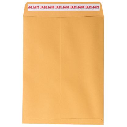 Picture of JAM Paper Open End Envelopes, 9in x 12in, Peel & Seal, Brown, Pack Of 50 Envelopes