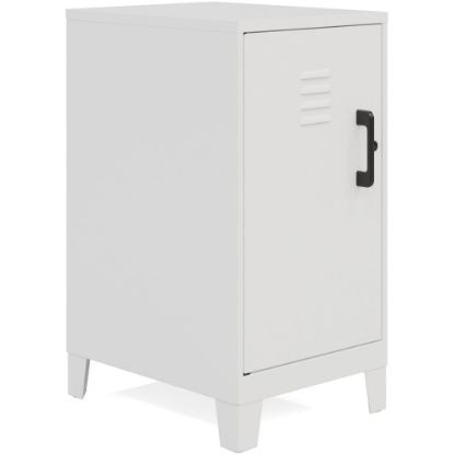 Picture of LYS SOHO Locker - 2 Shelve(s) - for Office, Home, Classroom, Playroom, Basement, Garage, Cloth, Sport Equipments, Toy, Game - Overall Size 27.5in x 14.3in x 18in - Pearl White - Steel