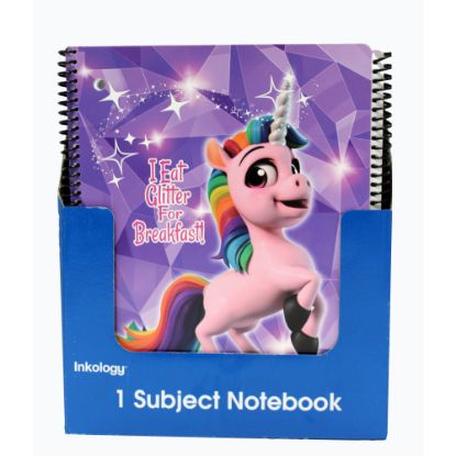 Picture of Inkology Notebooks, Rainbow Rangers, 8-1/2in x 11in, College Ruled, 140 Pages (70 Sheets), Assorted Designs, Pack Of 12 Notebooks