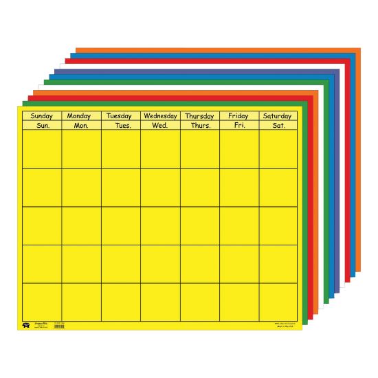 Picture of Creative Shapes Horizontal Calendars, 28in x 22in, Multicolor, Pack Of 12