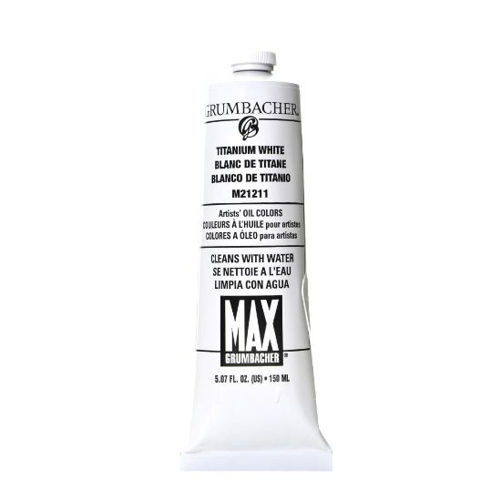 Picture of Grumbacher Max Water Miscible Oil Colors, 5.07 Oz, Titanium White