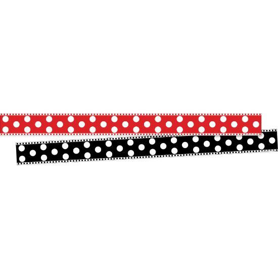 Picture of Barker Creek Double-Sided Straight-Edge Border Strips, 3in x 35in, Dots, Pack Of 12