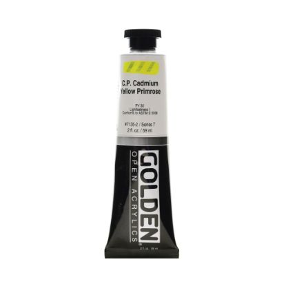 Picture of Golden OPEN Acrylic Paint, 2 Oz Tube, Cadmium Yellow Primrose (CP)