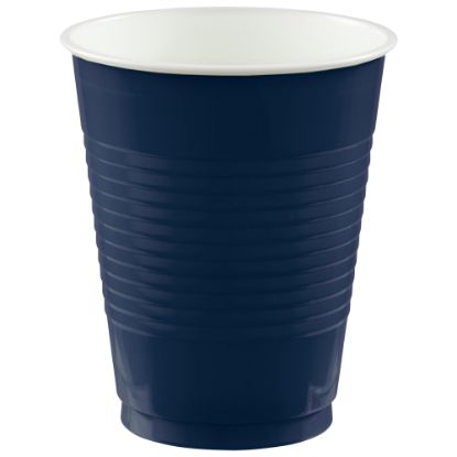 Picture of Amscan Plastic Cups, 18 Oz, Navy Blue, Set Of 150 Cups