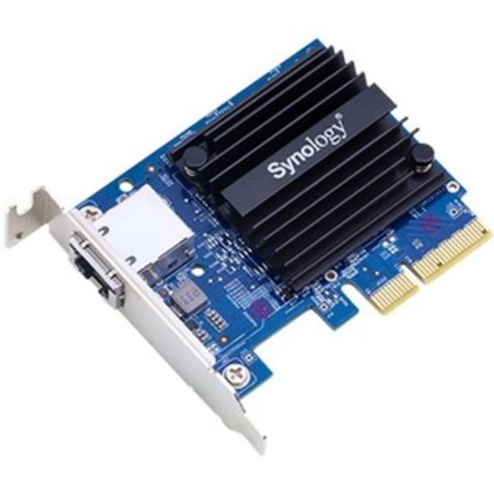 Picture of Synology Single-Port, High-Speed 10GBASE-T/NBASE-T Add-In Card For Synology NAS Servers - PCI Express 3.0 x4 - 1 Port(s) - 1 - Twisted Pair - 10GBase-T - Plug-in Card