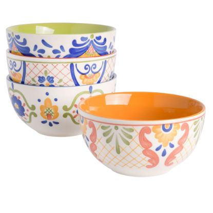 Picture of Laurie Gates Tierra 4-Piece Bowl Set, 6in, Assorted Colors