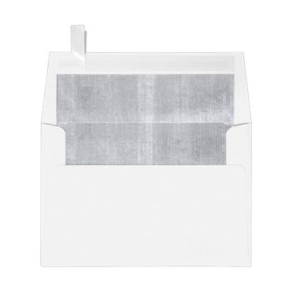 Picture of LUX Foil-Lined Invitation Envelopes A4, Peel & Press Closure, White/Silver, Pack Of 250