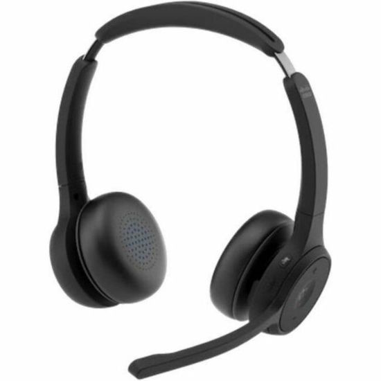 Picture of Cisco Dual-Ear, Carbon Black Headset Bundle - Google Assistant, Siri - Stereo - USB Type A - Wired/Wireless - Bluetooth - 213.3 ft - 32 Ohm - 20 Hz - 20 kHz - Over-the-head - Binaural - Ear-cup - MEMS Technology Microphone - Carbon Black