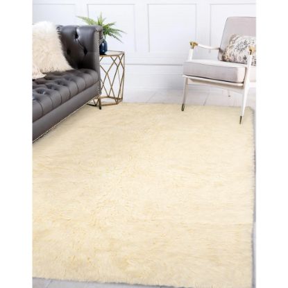 Picture of Linon Flokati Area Rug, 5ft x 7ft, Morrigan 2000G Natural