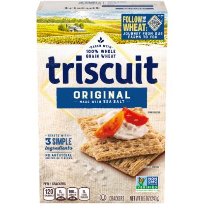 Picture of Triscuit Crackers, Original With Sea Salt, Pack Of 4 Boxes