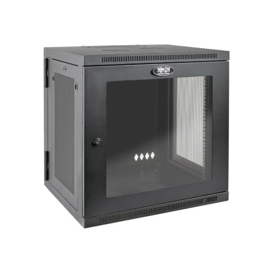 Picture of Tripp Lite 12U Wall Mount Rack Enclosure Server Cabinet Hinged Deep Acrylic Window - For UPS - 12U Rack Height x 19in Rack Width x 24.50in Rack Depth - Wall Mountable - Black, Clear - Steel, Acrylic