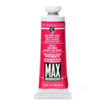 Picture of Grumbacher Max Water Miscible Oil Colors, 1.25 Oz, Thalo Red Rose