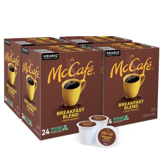 Picture of McCafe Breakfast Blend Coffee, K-Cups, Box Of 24 Pods, Case Of 4 Boxes