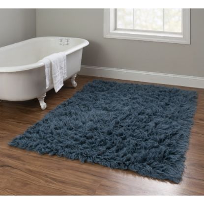 Picture of Linon Flokati Area Rug, 43in x 67in, Morrigan 1400G Denim Blue