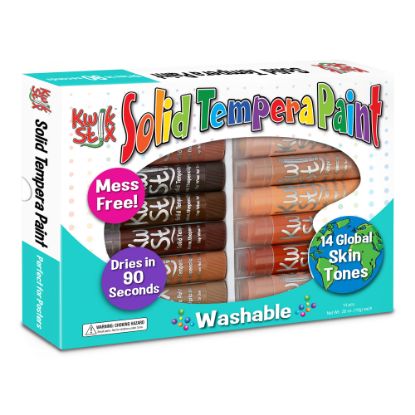 Picture of The Pencil Grip Kwik Stix Tempera Paint Stick Set, Global Skin Tone Colors, Pack Of 14 Sticks