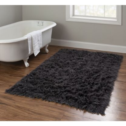 Picture of Linon Flokati Area Rug, 43in x 67in, Morrigan 1400G Gray