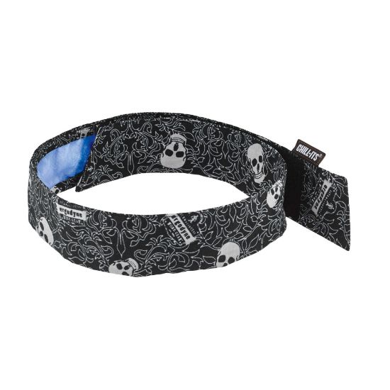 Picture of Ergodyne Chill-Its 6705CT PVA Evaporative Cooling Bandanas, Skulls, Pack Of 6 Bandanas