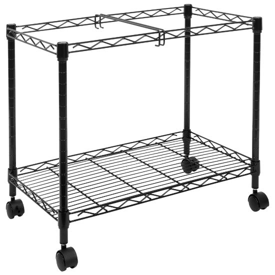 Picture of Mount-It! MI-7858 Rolling File Cart With Folder Rack, Black