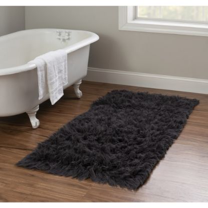 Picture of Linon Flokati Area Rug, 29in x 52in, Morrigan 1400G Gray