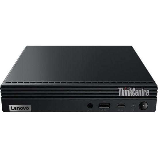 Picture of Lenovo ThinkCentre M60e 11LV004TUS Desktop Computer - Intel Core i5 i5-1035G1 Quad-core 1 GHz - 8 GB RAM- 256 GB M.2 PCI Express SSD - Tiny - Black - Windows 10 Pro 64-bit - Intel UHD Graphics- 65 W