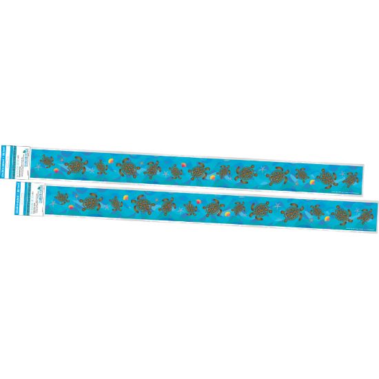 Picture of Barker Creek Double-Sided Straight-Edge Border Strips, Kai Ola Sea Turtles, 3in x 35in, Set Of 24 Strips