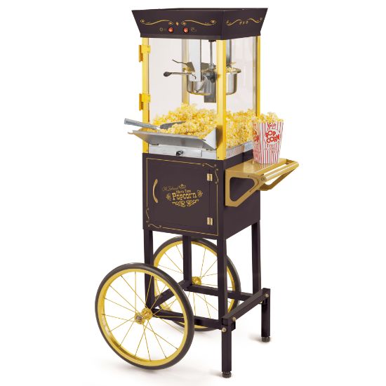 Picture of Nostalgia Electrics CCP510 Vintage Commercial Popcorn Cart, Black