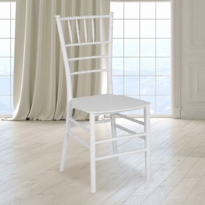 Picture of Flash Furniture HERCULES Series Resin Stackable Chiavari Chair, White