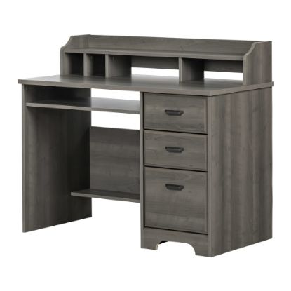 Picture of South Shore Versa 45inW Computer Desk With Hutch, Gray Maple