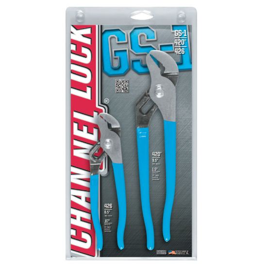 Picture of Tongue and Groove Straight Jaw Plier Set, 2 Pc, 6.5 in L and 9.5 in L