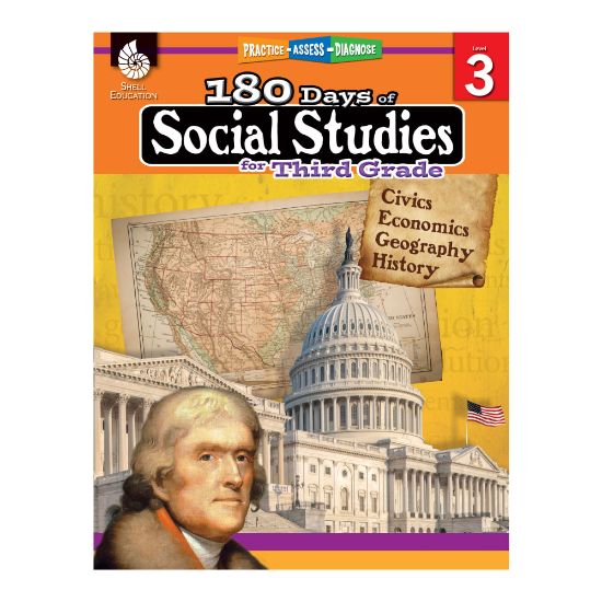 Picture of Shell Education 180 Days Of Social Studies, Grade 3