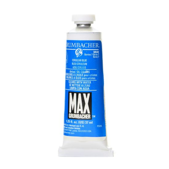 Picture of Grumbacher Max Water Miscible Oil Colors, 1.25 Oz, Cerulean Blue