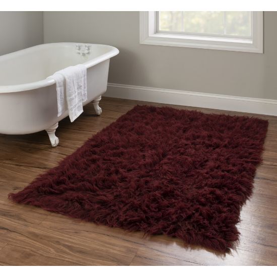 Picture of Linon Flokati Area Rug, 43in x 67in, Morrigan 1400G Burgundy