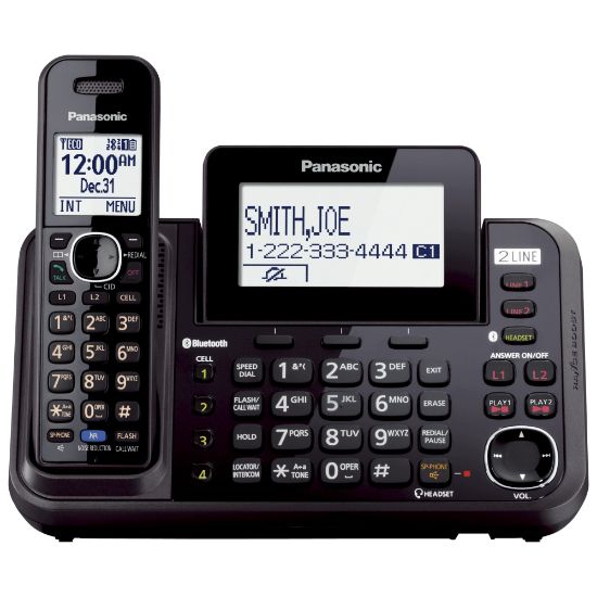 Picture of Panasonic KX-TG9541B DECT 6.0 Digital 2-Line Expandable Cordless Phone With Digital Answering System