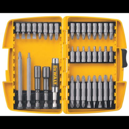 Picture of Dewalt Screwdriver Bit Set, 8-3/4in x 1-1/2in, Yellow, Set Of 37 Bits