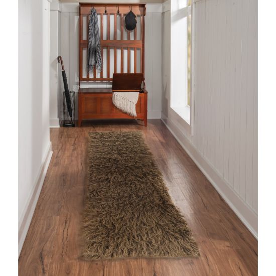 Picture of Linon Flokati Area Rug, 29in x 103in, Morrigan 1400G Cocoa