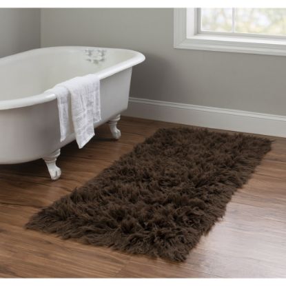 Picture of Linon Flokati Area Rug, 29in x 52in, Morrigan 1400G Cocoa