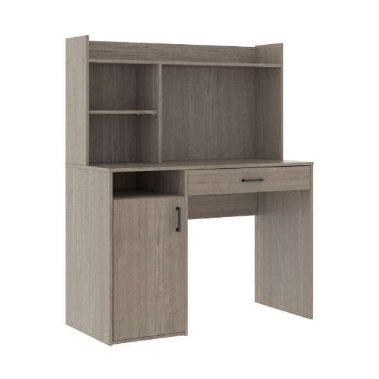 Picture of Sauder Beginnings 43inW Computer Desk With Hutch, Silver Sycamore